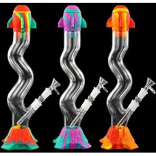 Silicone Water Pipe Zig Zag Rocket Y152